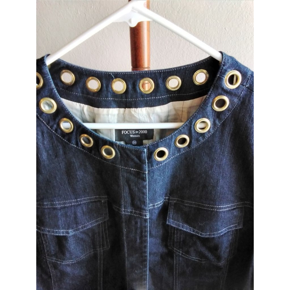 Focus 2000 Embellished Jean Jacket EUC - Picture 5 of 5